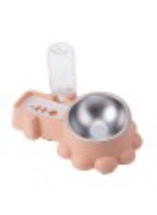 CozyPaws Cozy Paws Automatic Dual Pet Feeder & Water Dispenser (32×20.8×9.2 cm) – Pink | 2-in-1 Cat & Small Dog Feeding Station with Stainless Steel Bowl | Hygienic Anti-Spill Smart Feeding System - Image 1