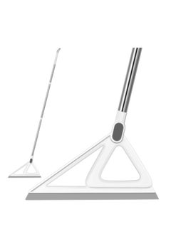 Multifunction Magic Broom, Squeegee Broom for Floor, Rubber Broom, Silicone Broom for Floor Cleaning, Magic Broom Sweeper for Living Room, Kitchen, Bathroom-Easy Dry The Glass (White-Grey)