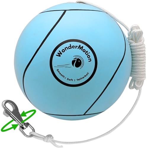 Revive Wonder WonderMotion Outdoor Tetherball with 360° Swivel Hook – Recreational Sports – Light Aquamarine - Image 1