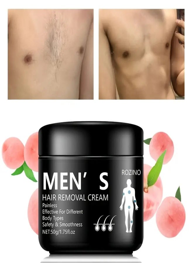 ROZINO Depilatory Cream 50g – Painless, Hypoallergenic, Non-Sticky Hair Removal Cream for Face & Body – Quick & Easy Application - Image 5