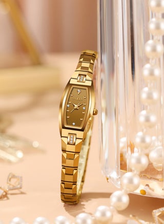 OLEVS OLEVS Slim Thin Watch for Women Luxury Tungsten Steel Band