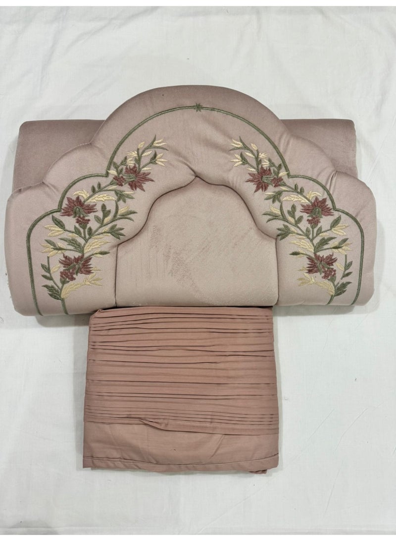 Royal embroidered prayer rug, padded foam with cool, comfortable cover - Image 1