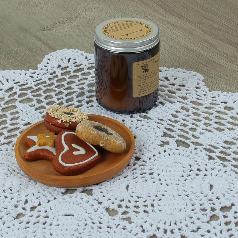 kilofly Handmade Crochet Cotton Lace Table Placemats Sofa Doilies Square White 27 inch - Image 5