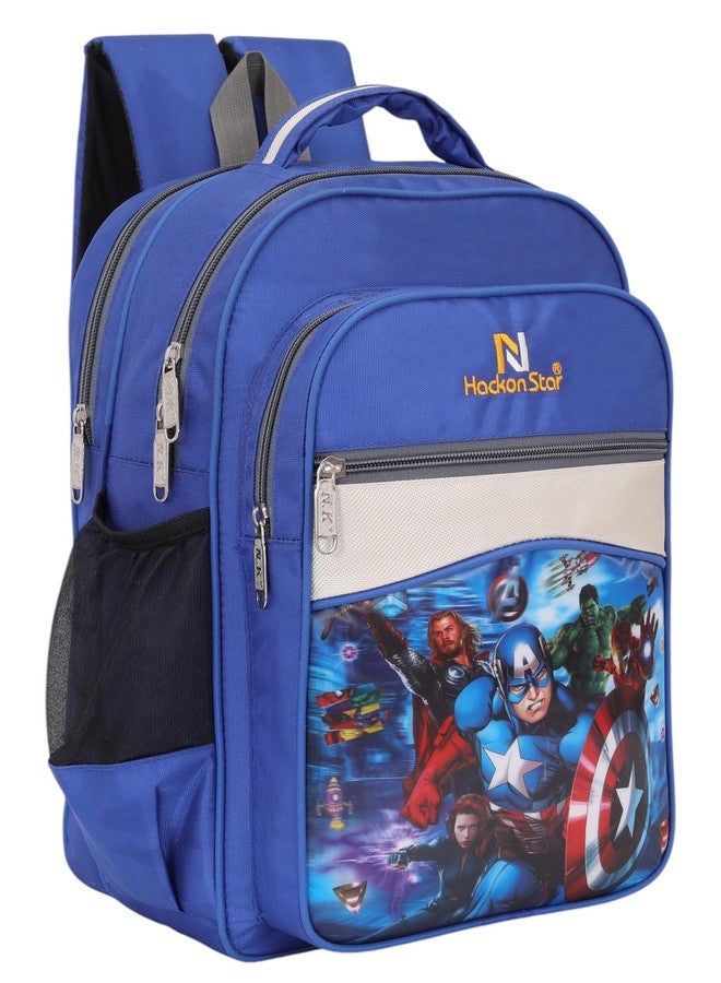 HACKON STAR School bag Waterproof bag for kids Suitable class 2nd&3rd boys & girls (Royal blue) - Image 1