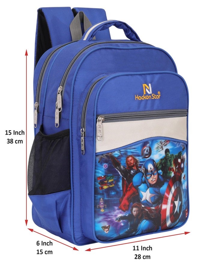 HACKON STAR School bag Waterproof bag for kids Suitable class 2nd&3rd boys & girls (Royal blue) - Image 2