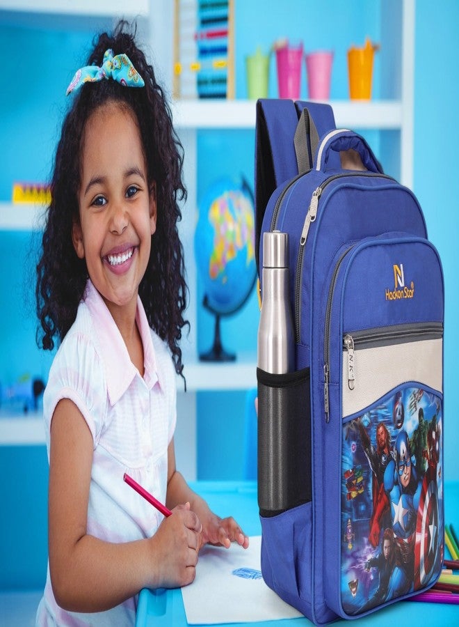 HACKON STAR School bag Waterproof bag for kids Suitable class 2nd&3rd boys & girls (Royal blue) - Image 3
