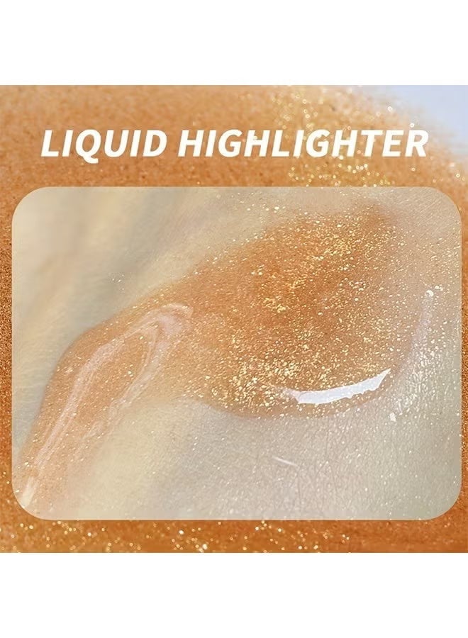 يوشاس Glow Shimmer Spray - Shimmer سائل زيت الجسم سهل الدفع بعيدا عن الرطوبة الطبيعية براقة الوجه الإضاءة Glow Pearl Highlighter Illuminator Shine Contouring المكياج للوجه والجسم # 03 - Image 2