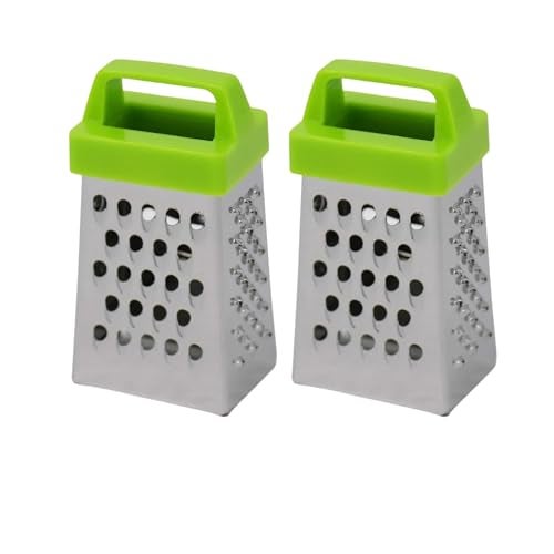 Bridge2shopping 4 Sided Multifunctional Stainless Steel Mini Grater, Multi Color, Pack 2 - Image 2