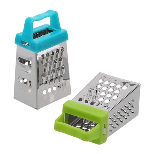 Bridge2shopping 4 Sided Multifunctional Stainless Steel Mini Grater, Multi Color, Pack 2 - Image 1