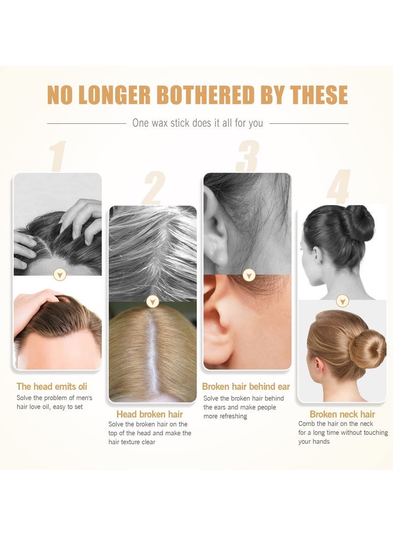 Wax Stick Strong and Long Lasting Hold Non Greasy Styling Wax for Flyaways Edge Frizz Hair Suitable for Unisex - Image 5