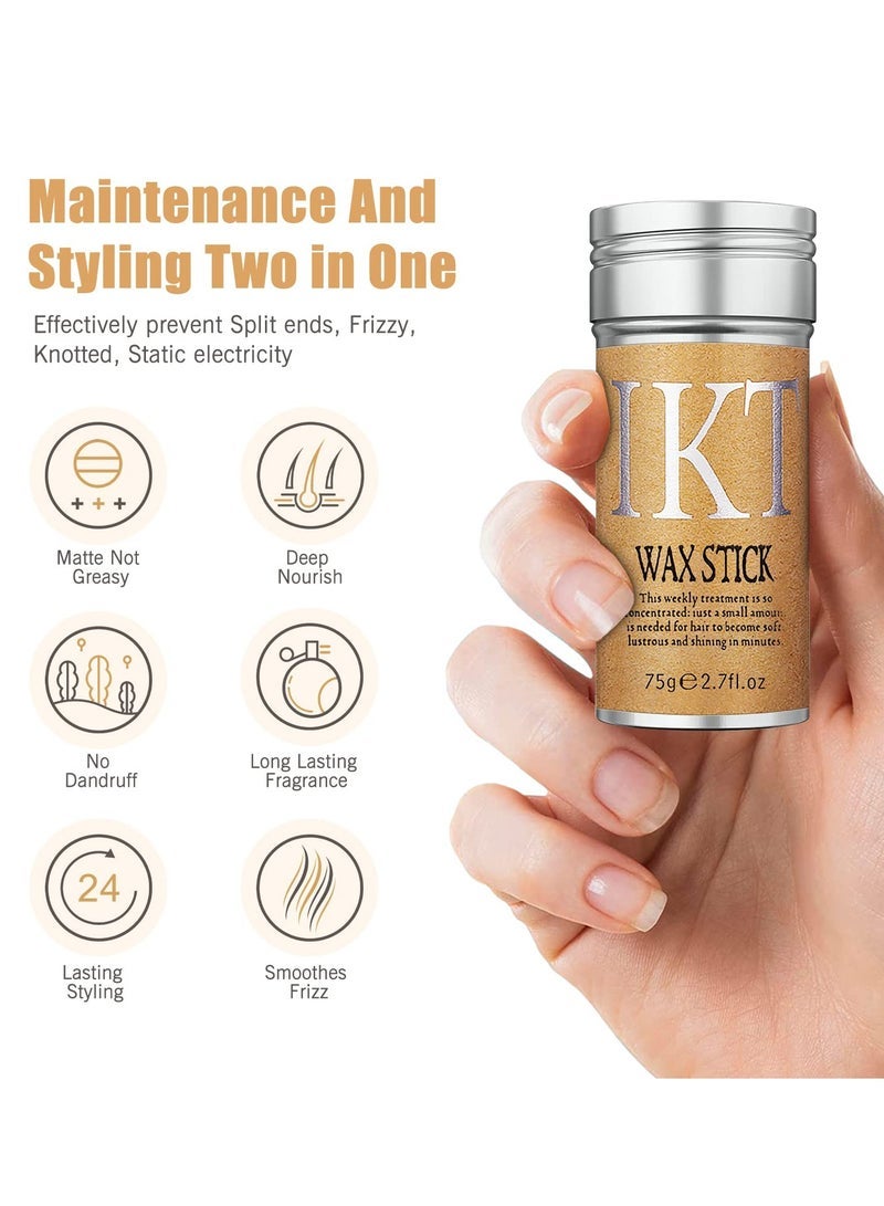 Wax Stick Strong and Long Lasting Hold Non Greasy Styling Wax for Flyaways Edge Frizz Hair Suitable for Unisex - Image 3
