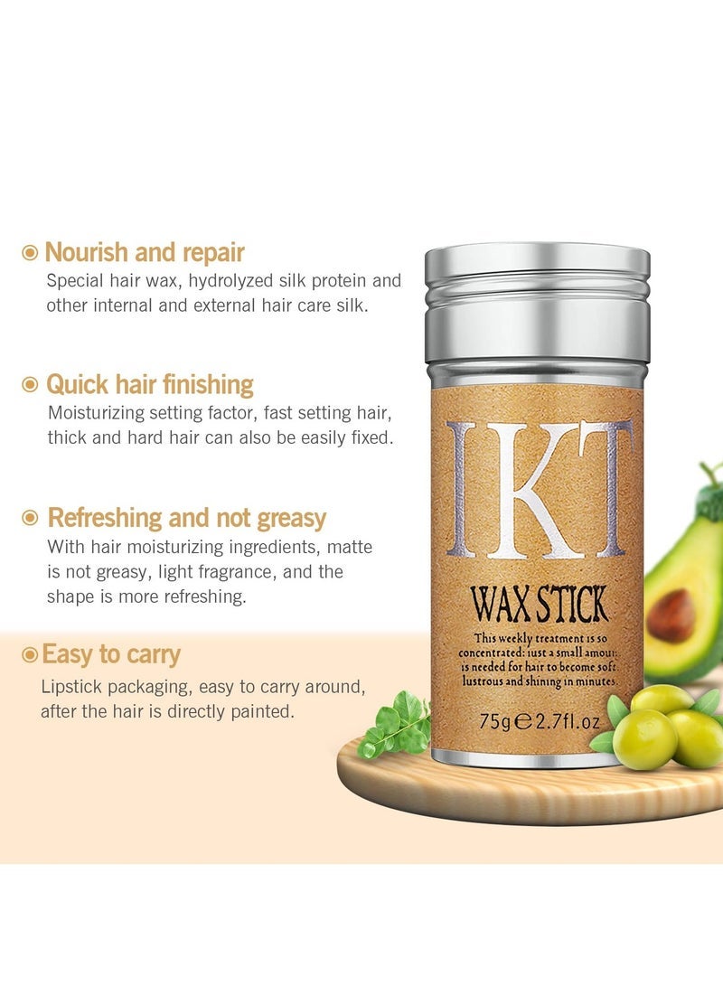 Wax Stick Strong and Long Lasting Hold Non Greasy Styling Wax for Flyaways Edge Frizz Hair Suitable for Unisex - Image 2