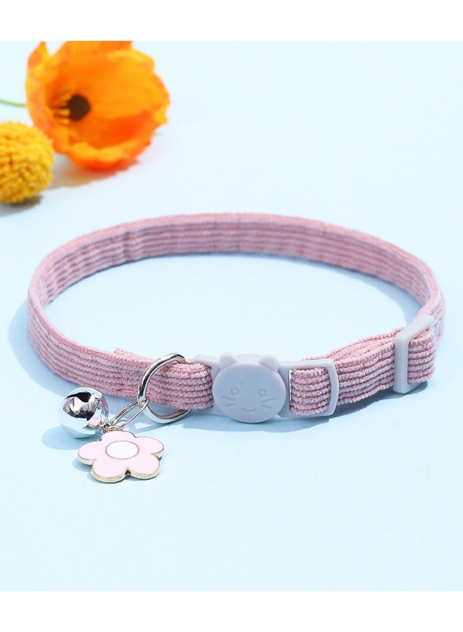 Cute cat collar with flower bell pendant  Adjustable size Anti-choking Suitable for cats and other small pets - Image 2