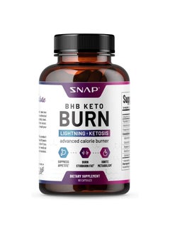 SNAP SUPPLEMENTS Keto Burn Advanced Calories Burner, Lightning & Ketosis Dietary Supplement - 60 Capsules  - Image 1
