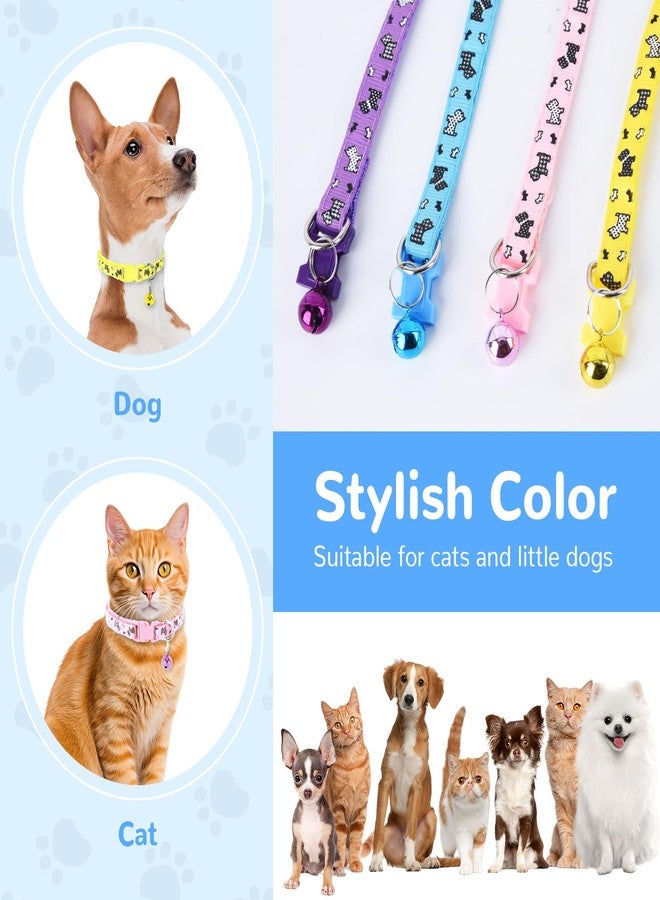 ChengFu XXS Dog Collar Teacup Dog Collar, Printed Dog Collars, Mini Printed Dog Collars, Teacup Dogs Collars for Small Dogs Cats, Blue, 3/8 inch Width - Image 5