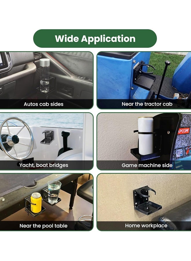 2PCS Adjustable Folding Cup Holder with Screws, Fit Most Size Mugs Bottle, for Truck RV Van Boat Camper Caravan Marine - Image 5