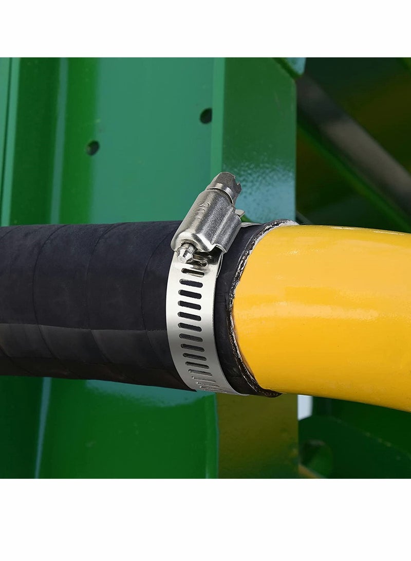 Hose Clamp Set, Adjustable 304 Stainless Steel Worm Gear Hose Clamps for Pipe, Intercooler, Plumbing, Tube, Fuel Line, Automotive and Mechanical Applications (20 Pcs, 32-44 Mm) - Image 2