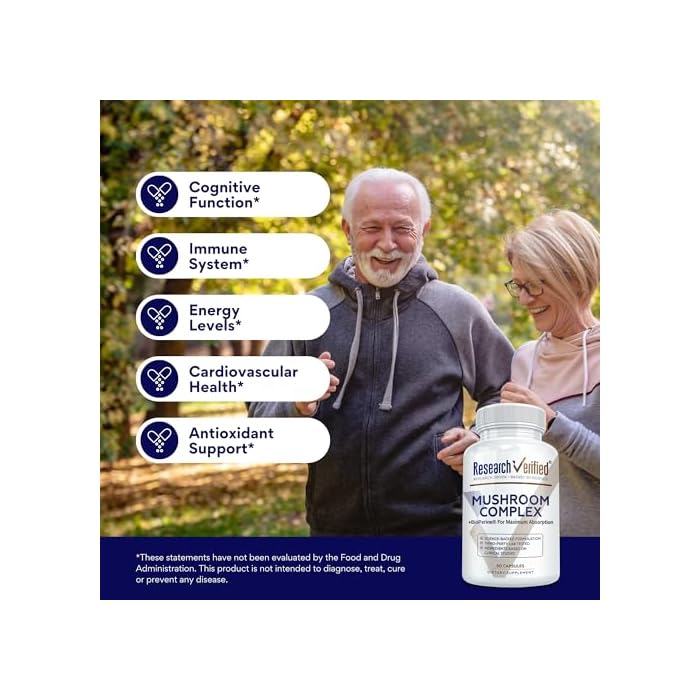Research Verified Mushroom Complex - Support Immunity, Boost Antioxidants, Improve Cognitive Function - 10 Mushrooms Including Reishi, Maitake, and Shiitake - 360 Capsules - Vegan - Image 4