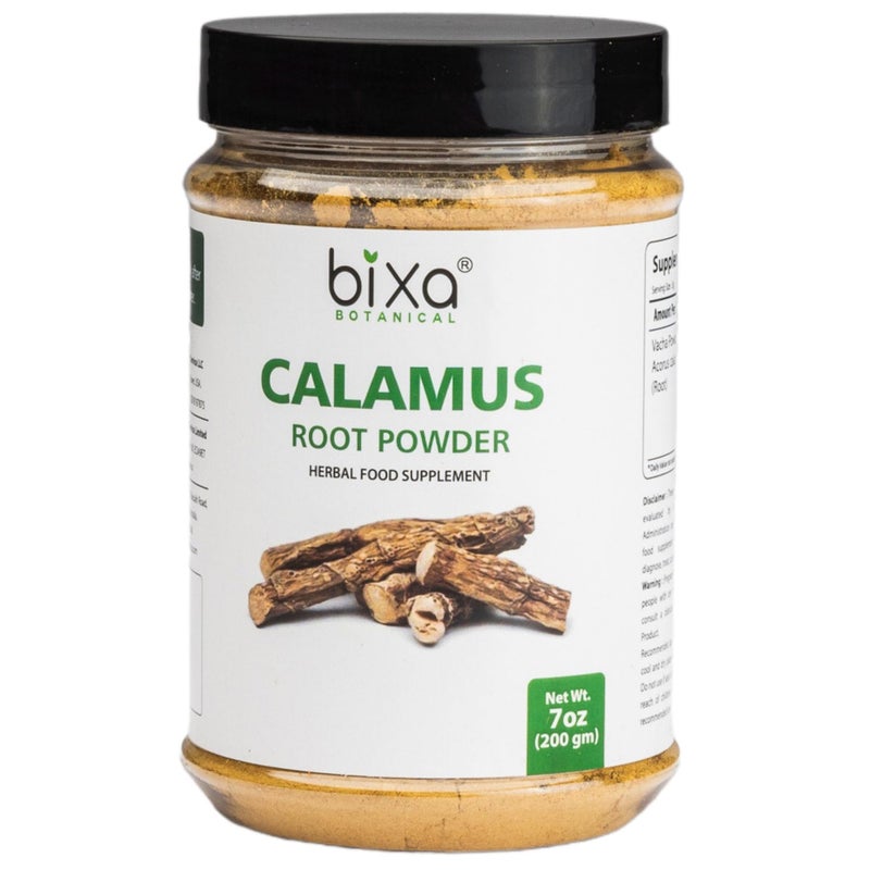 bixa BOTANICAL Calamus Root Powder Acorus CalamusVachaSweetflag Ayurvedic Herbal Supplement Gluten Free NonGMO Steam Treated Vegan 100 Pure 7 Ounce Pack of 1