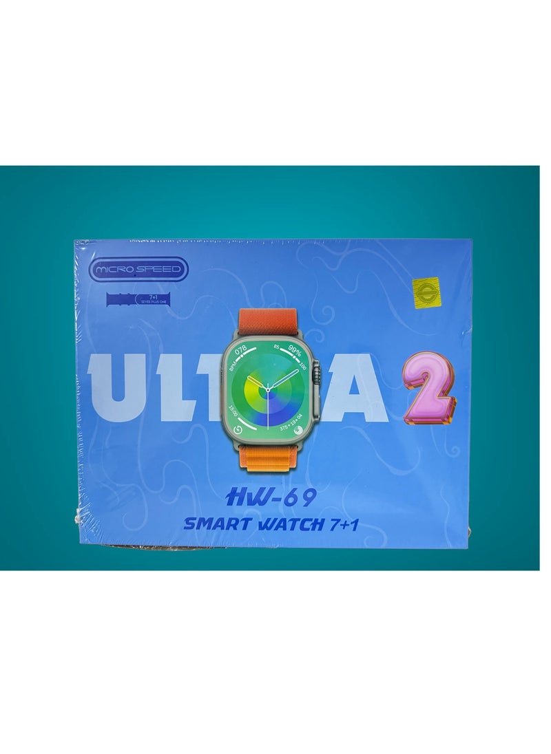 Ultra smart watch modern design with hurt account and steps 8 belts  - Image 2