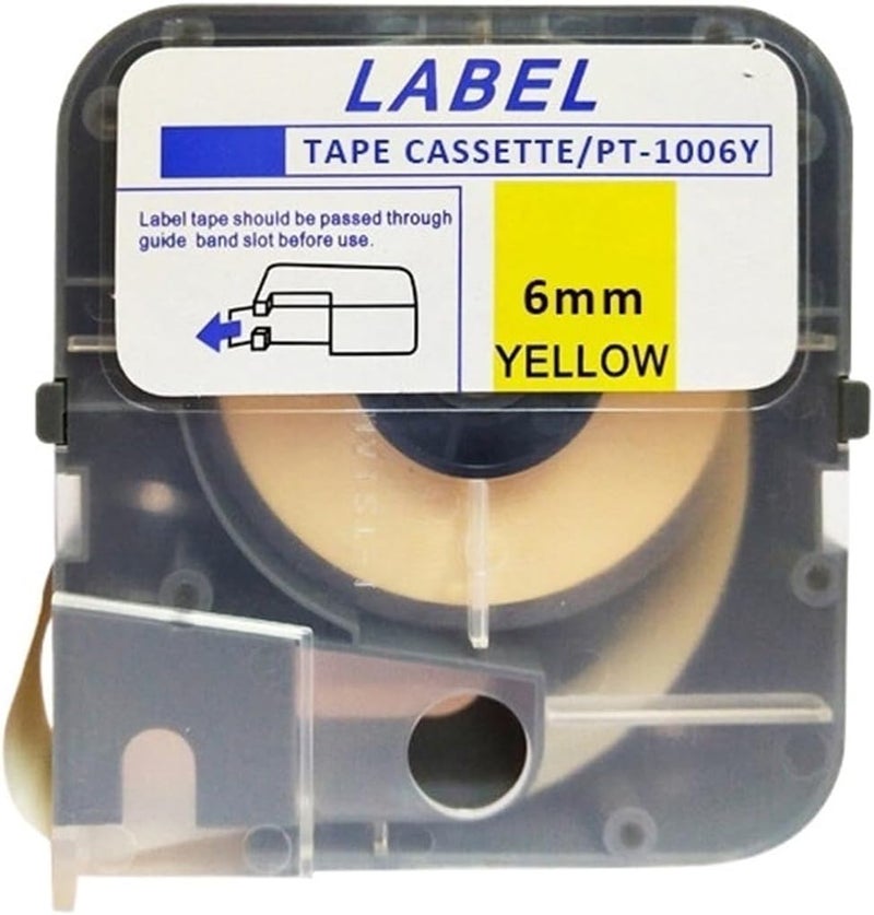 متوافق مع خيوط طابعات سلسلة P800/P900/PT1010 | شريط كربوني PT-R80B أسود وPT-R80R لآلات ترميز الأكمام الرقمية (PT-1006Y) - Image 1