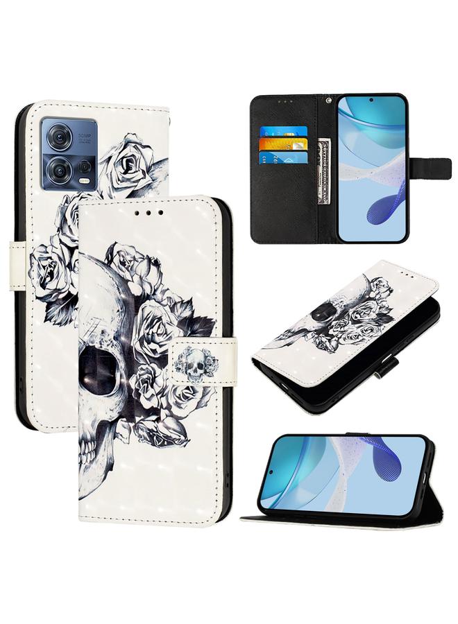 اس-توب جراب لهاتف Motorola Moto G72 مصنوع من الجلد بتصميم أفقي ثلاثي الأبعاد - Image 1