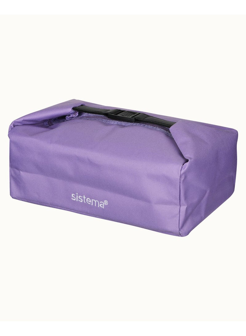 Sistema Insulated Lunch Bag Lilac – Reusable Lunch Cooler Bag with Thermal Insulation, Lightweight Portable Lunch Tote for School, Office, Picnic, Travel & Meal Prep Food Storage - Image 4