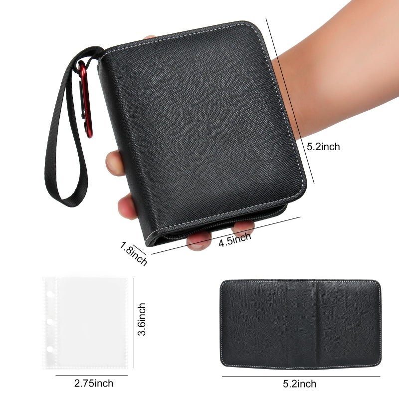 GEAoffice 1 Pocket Card Binder Mini Size, Super Lightweight Small Collectible Trading Card Albums for 80 Cards, 1 Pocket Top Loading Binder for TCG, MTG, Sports&Game Cards, Black - Image 4