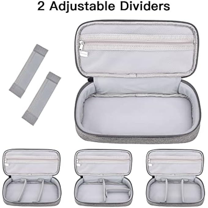 rayihni BEVEGEKOS ELECTRONICS TRAVEL ORGANIZER BAG, PORTABLE CARRYING CASE FOR CABLES, CHARGER AND CORDS, EXTERNAL POWER BANK & HARD DRIVE (DARK GREY) - Image 3