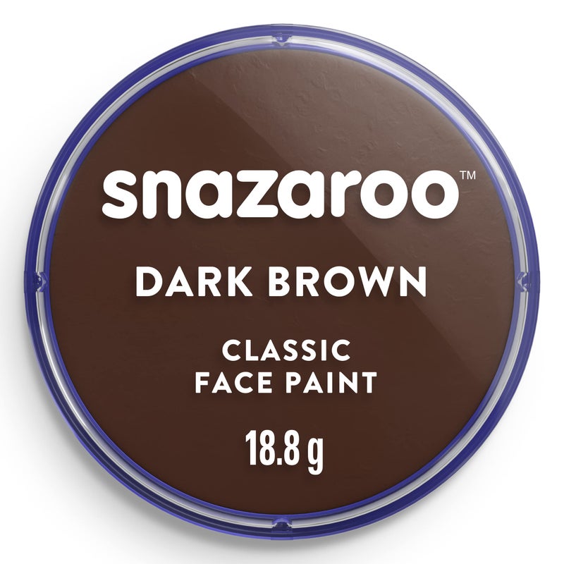 Snazaroo Classic Face and Body Paint 188g 066oz Pot Dark Brown
