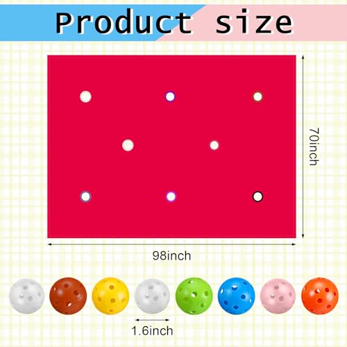 Kathfly Red Hole Tarp Team Building Game 98 x 70 Inch Learning Fun Team Building Games for Work with 8 Pcs Team Building Ball for Teamwork Group - Image 2