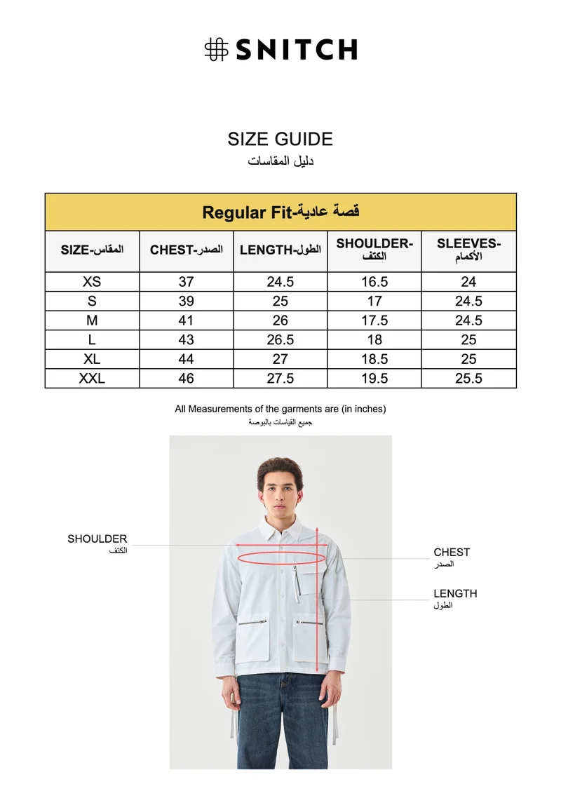 SNITCH Navy Double Pocket Regular Fit Jacket for Men | Best Price UAE