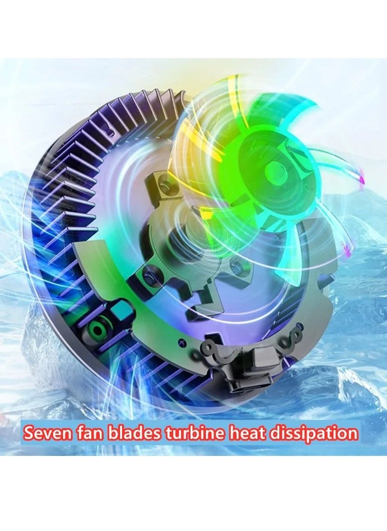 Cell Phone Cooling Fan, Easy Installation Comfortable Mobile Radiator With Digital Display, Low Running Noise Long Lasting Mobile Cooler Fan Compatible With Most Of Phones, (Digital Display Version)