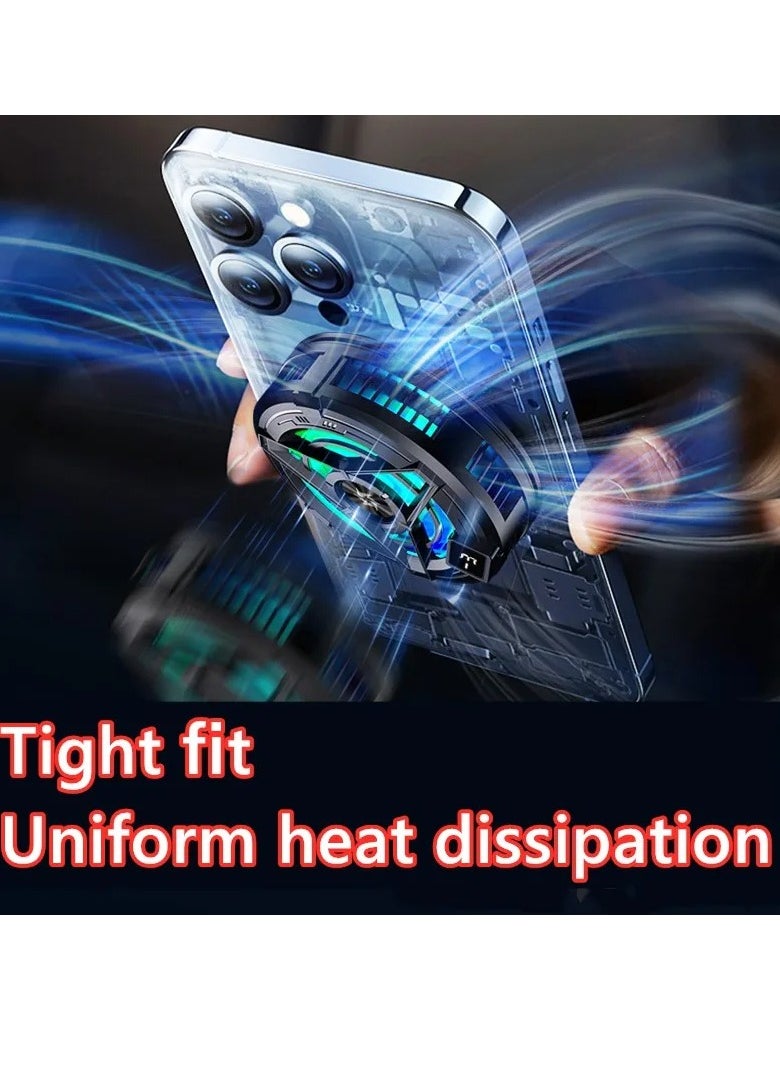 Cell Phone Cooling Fan, Easy Installation Comfortable Mobile Radiator With Digital Display, Low Running Noise Long Lasting Mobile Cooler Fan Compatible With Most Of Phones, (Digital Display Version)