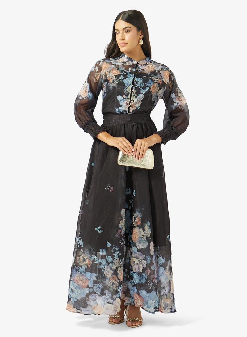 Khizana Floral Print Top & Skirt Set - Image 5