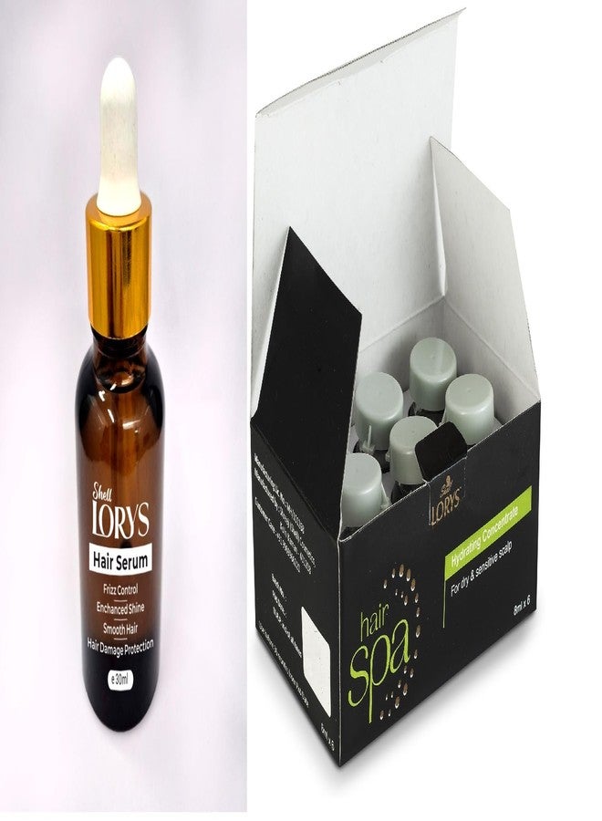 LORYS Hair Serum & Hydrating Concentrate Combo | Dry & Sensitive Scalp | Lavender & Rosemary | Frizz Control | Shine Enhancement | Ideal for All Hair Types | For Men & Women | Pack of 6 (30 ml +48ml) - Image 3