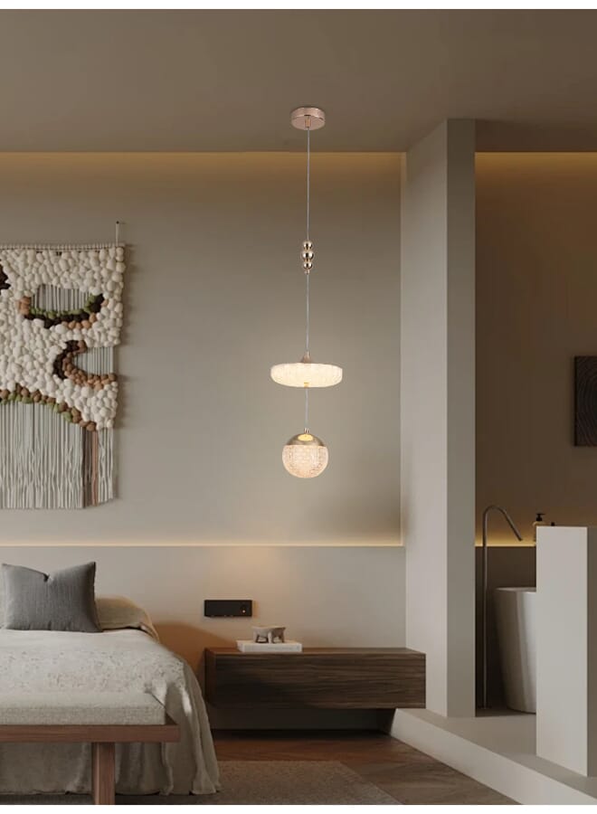 بيست باور ثريا سقف LED دائرية عصرية – موديل 9871، بقوة 25 واط وقطر 20 سم، بارتفاع معلق قابل للتعديل حتى 100 سم، إضاءة داخلية أنيقة - Image 1