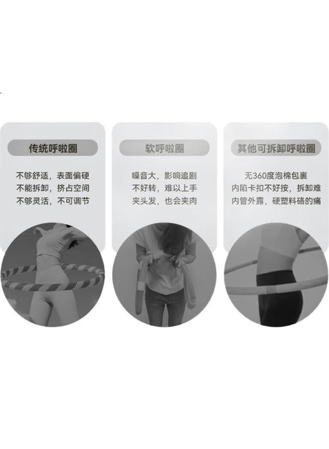 MIKE Mijie Detachable Hula Hoop For Adults, Waist Slimming, Fitness Shaping, Aerobic Exercise, Buttocks Lifting, Abdominal Compression, Elegant Purple, 5 Pounds - Image 3