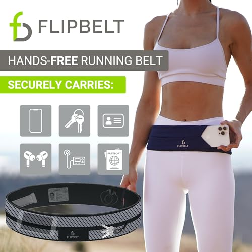 FlipBelt Reflective Running Belt BLACK, Large - Image 2