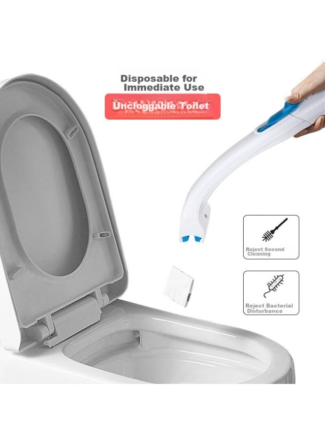 Kinbata Disposable Toilet Brush Handle, Flushable Brush Head With Built-in Cleaner, Dissolves Easily, Replaceable Brush Head - Image 2