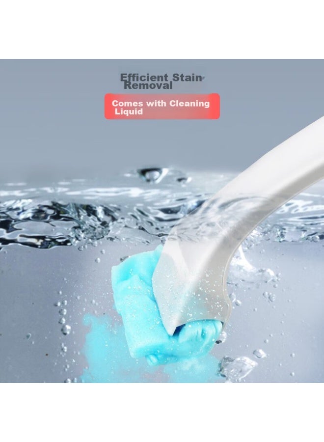 Kinbata Disposable Toilet Brush Handle, Flushable Brush Head With Built-in Cleaner, Dissolves Easily, Replaceable Brush Head - Image 4