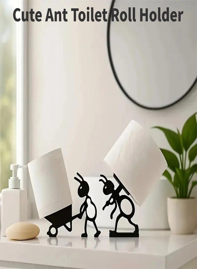 RupeeRise 2 Pcs Ant Tissue Paper Holder, Toilet Paper Roll Holder for Bathroom, Modern Bathroom Accessories, Humorous Home Decor, Easy Installation Toilet Tissue Rolls Holder - Image 2