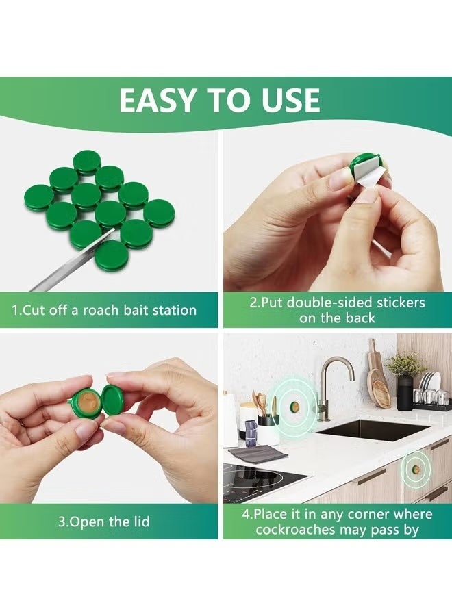 محطات الصراصير الطبيعية الطاردة للصراصير، مصائد الصراصير للاستخدام الداخلي والخارجي، الصراصير القاتلة في الأماكن المغلقة، الصراصير الصغيرة والكبيرة، غير سامة، حماية طويلة الأمد (12 قطعة) - Image 2