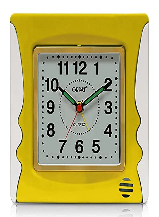 Ajanta Orpat Time Piece Buzzer Alarm Clock (Small) (Yellow)