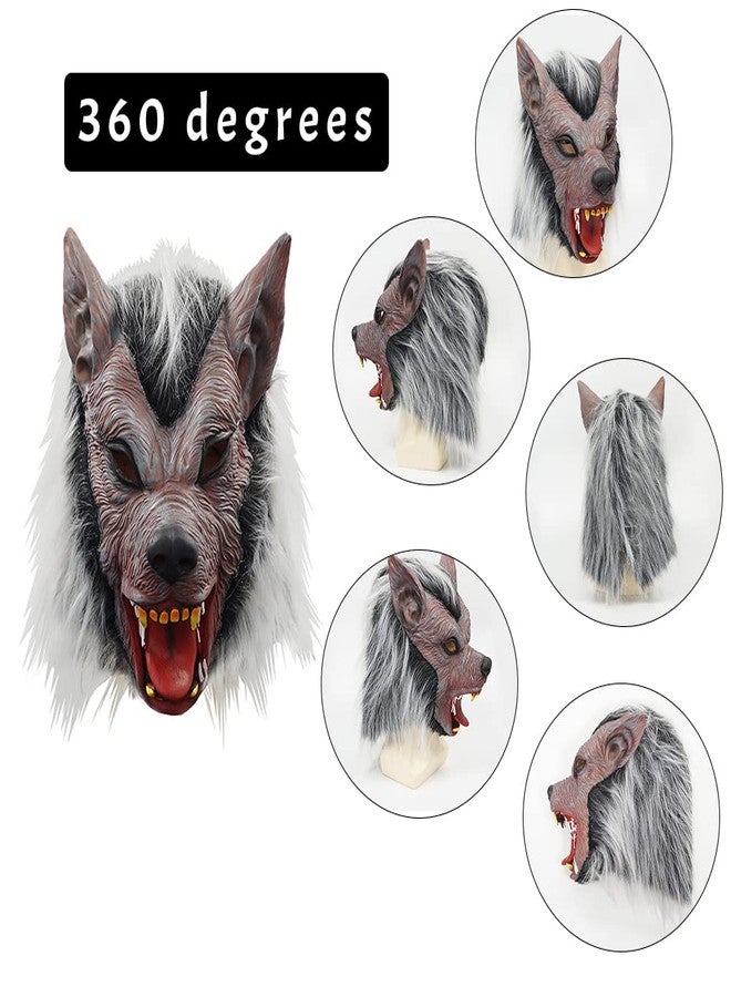 EraSpooky Werewolf Mask for Men Halloween Costume Full Head Latex Wolf Masks - Image 3