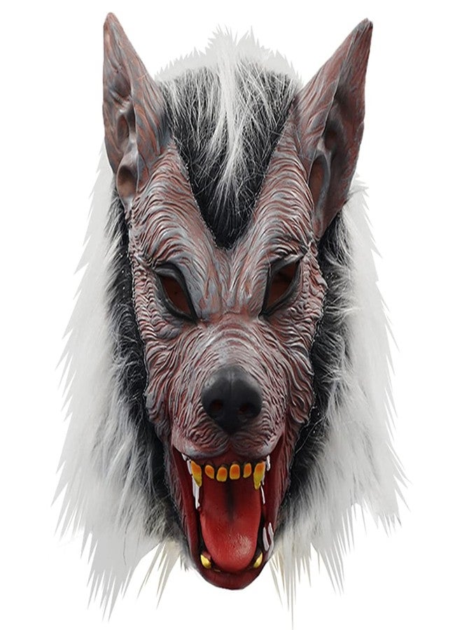 EraSpooky Werewolf Mask for Men Halloween Costume Full Head Latex Wolf Masks - Image 1