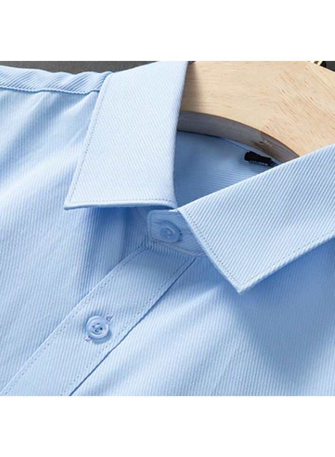 Tucano Men's Short Sleeve Shirt Summer Wrinkle-free Business Casual All-match Top Men's Black M - Image 1