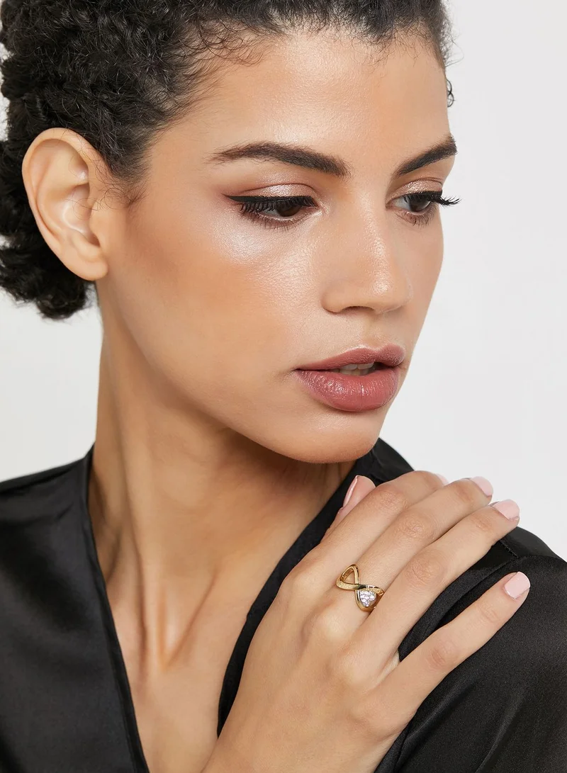 GUESS Mini Infinity Heart Ring