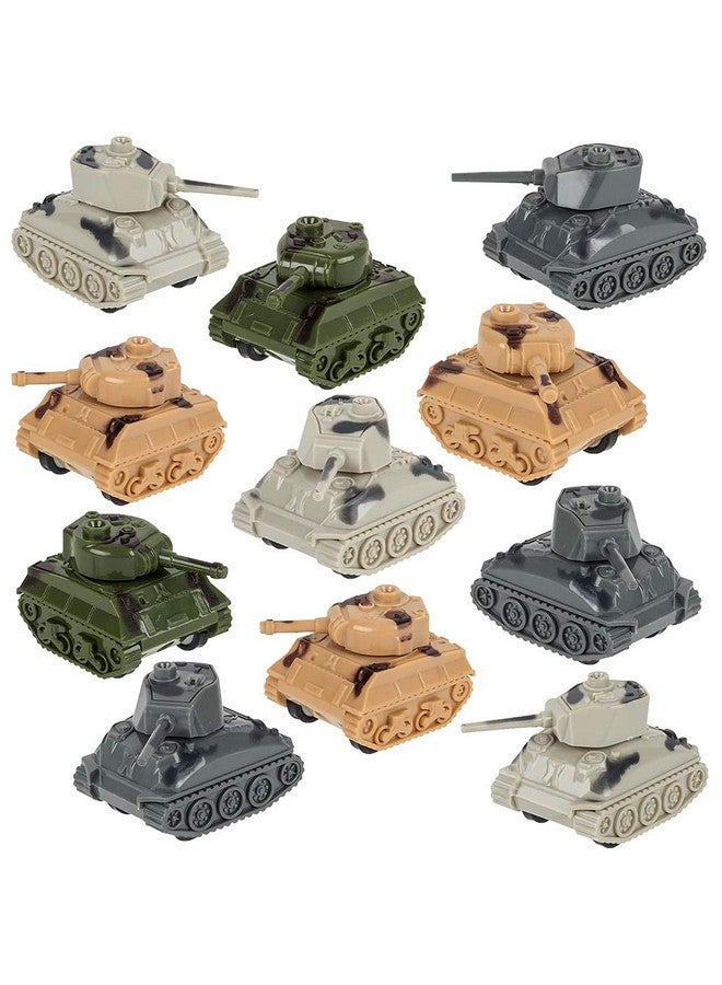 ArtCreativity ArtCreativity Mini Pullback Tanks (Pack of 24) Fun Army Toys, Military Vehicles with Pullback Mechanism, Birthday Army Party Favors for Boys and Girls, Goodie Bag Fillers - Image 1