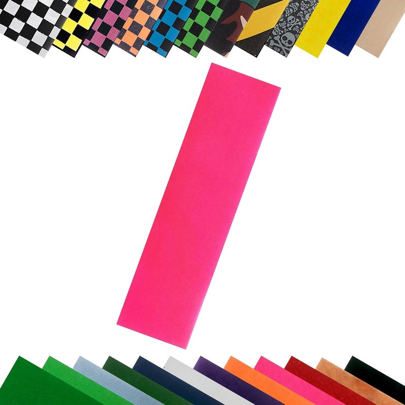 Turbo 9 x 33 Inch Skateboard Grip Tape Sheet Pink - Image 1